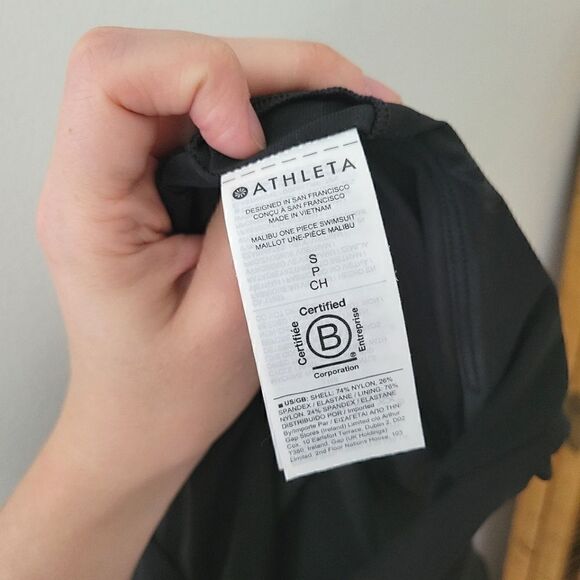 Athleta Malibu Swimsuit One Piece Black Strappy NWT Small - Picture 4 of 13